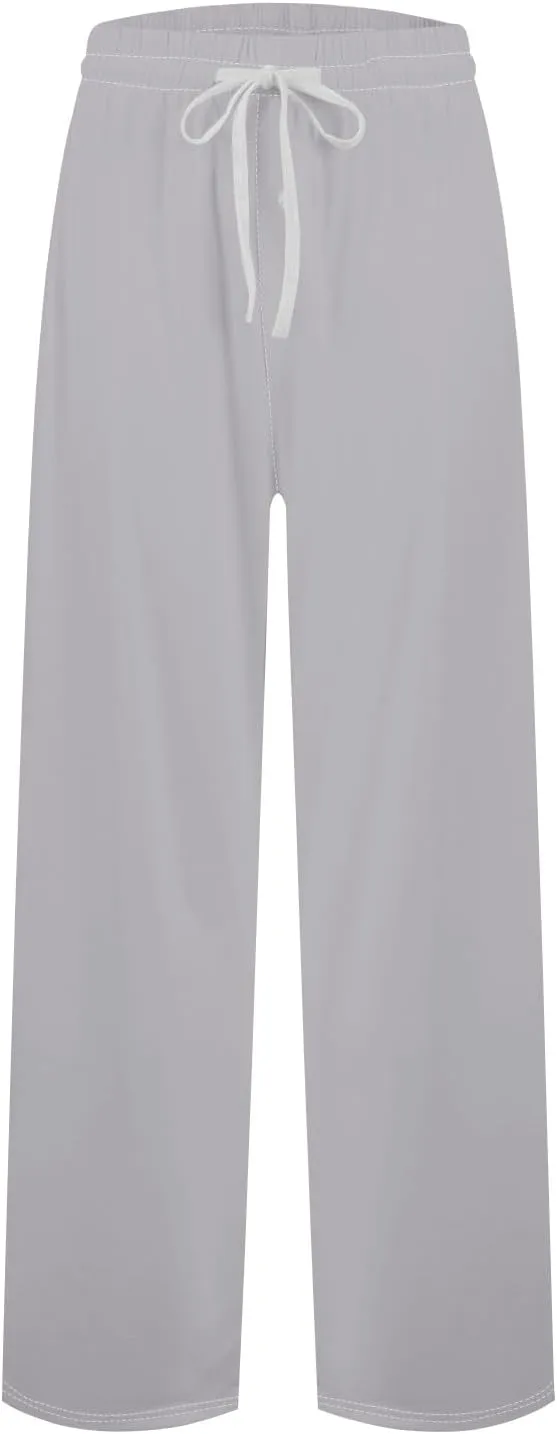 Mens Pajama Pants, Soft Cotton Sleep Lounge Pants Solid Plaid Comfort Soft Sleep Pant with Pockets and Drawstring
