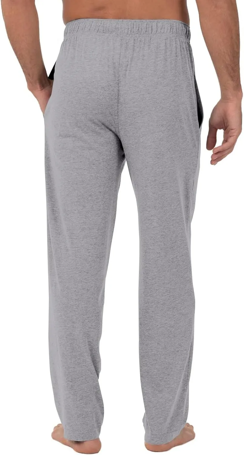 Mens Pajama Pants, Soft Cotton Sleep Lounge Pants Solid Plaid Comfort Soft Sleep Pant with Pockets and Drawstring
