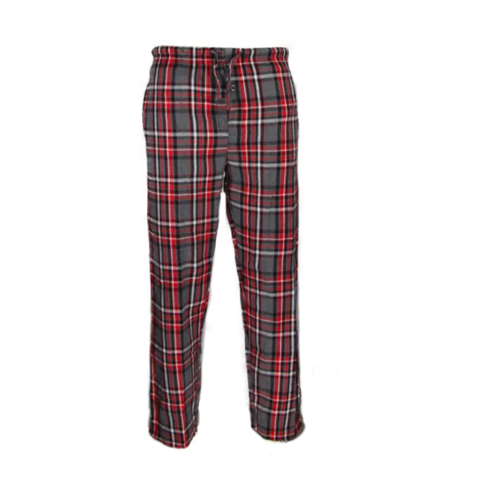 Men's Pajama Super Soft Sleep Pants Lounge Flannel Plaid Cozy PJ Bottoms