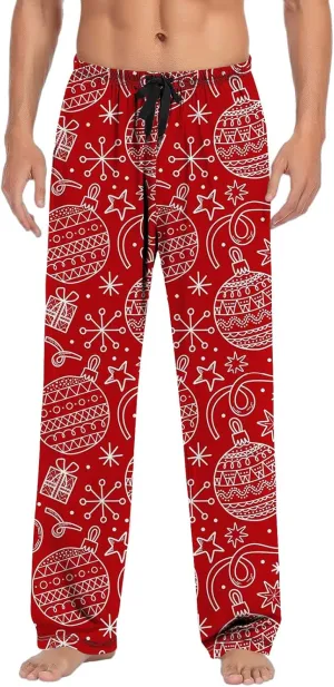 Men's Soft Cotton Elastic Mens Christmas Casual Pants Pajama Pants with Drawstring and Pockets Pajama Pants for Men