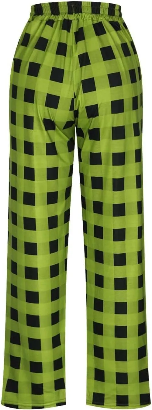 Men's Sweatpants Plaid Print Lounge Pants Drawstring Stylish Pajama Pants Workout Casual Sleep Bottoms with Pockets