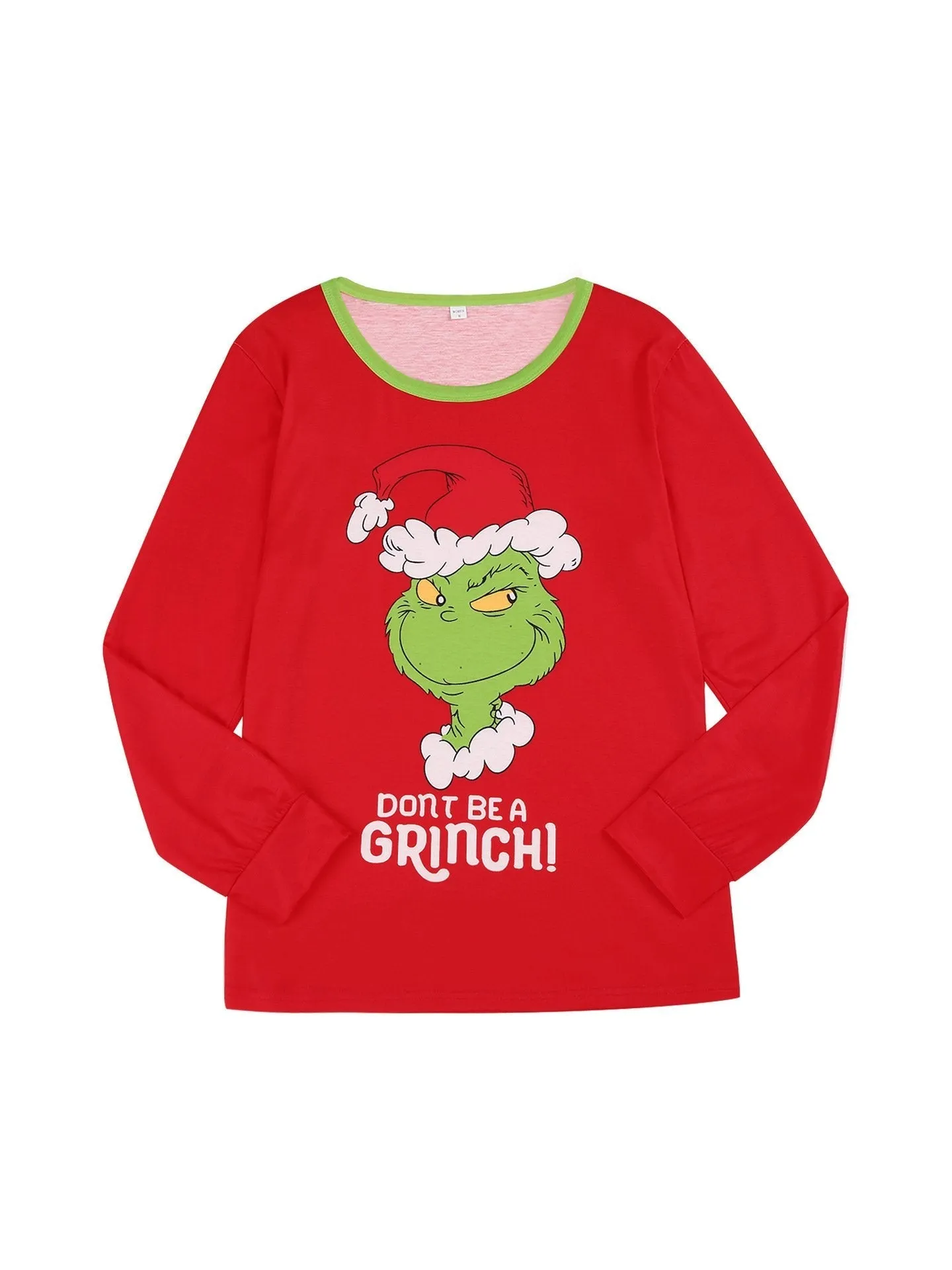 Merry Christmas family cotton pajama set with cute cartoon print