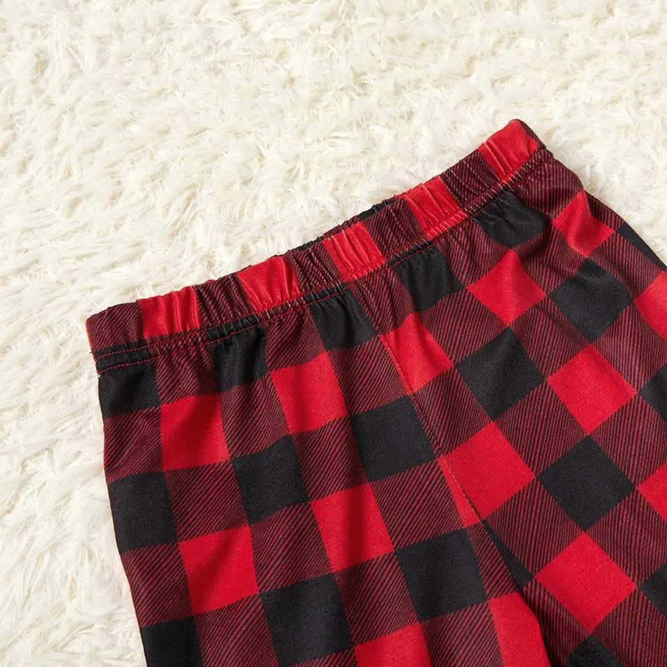 Merry Christmas Plaid Car Carrying Christmas Tree Family Matching Pajamas Set