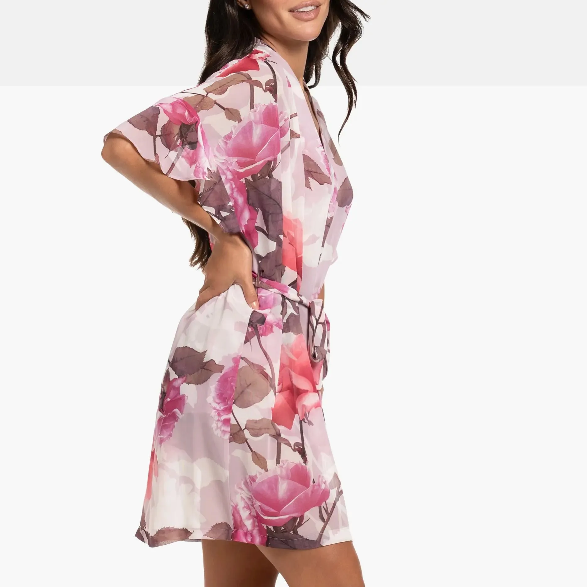 Midnight Bakery Taylor Ruffle Trim Print Wrapper TAY130