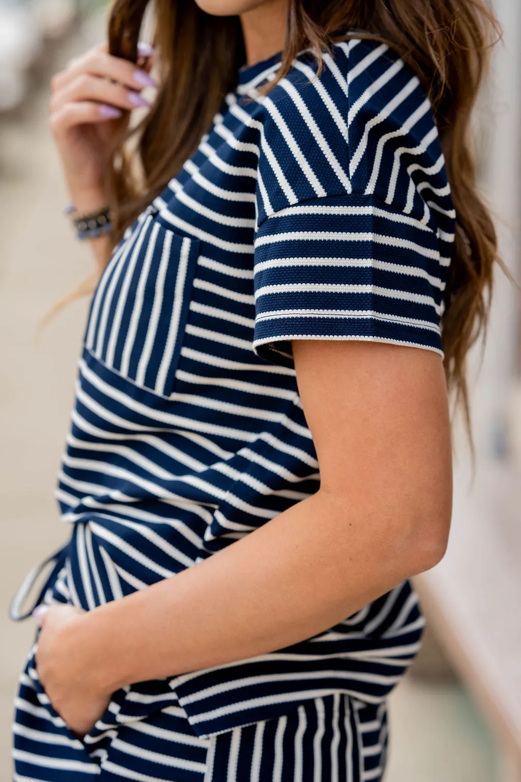 Mixed Stripes Shorts Set