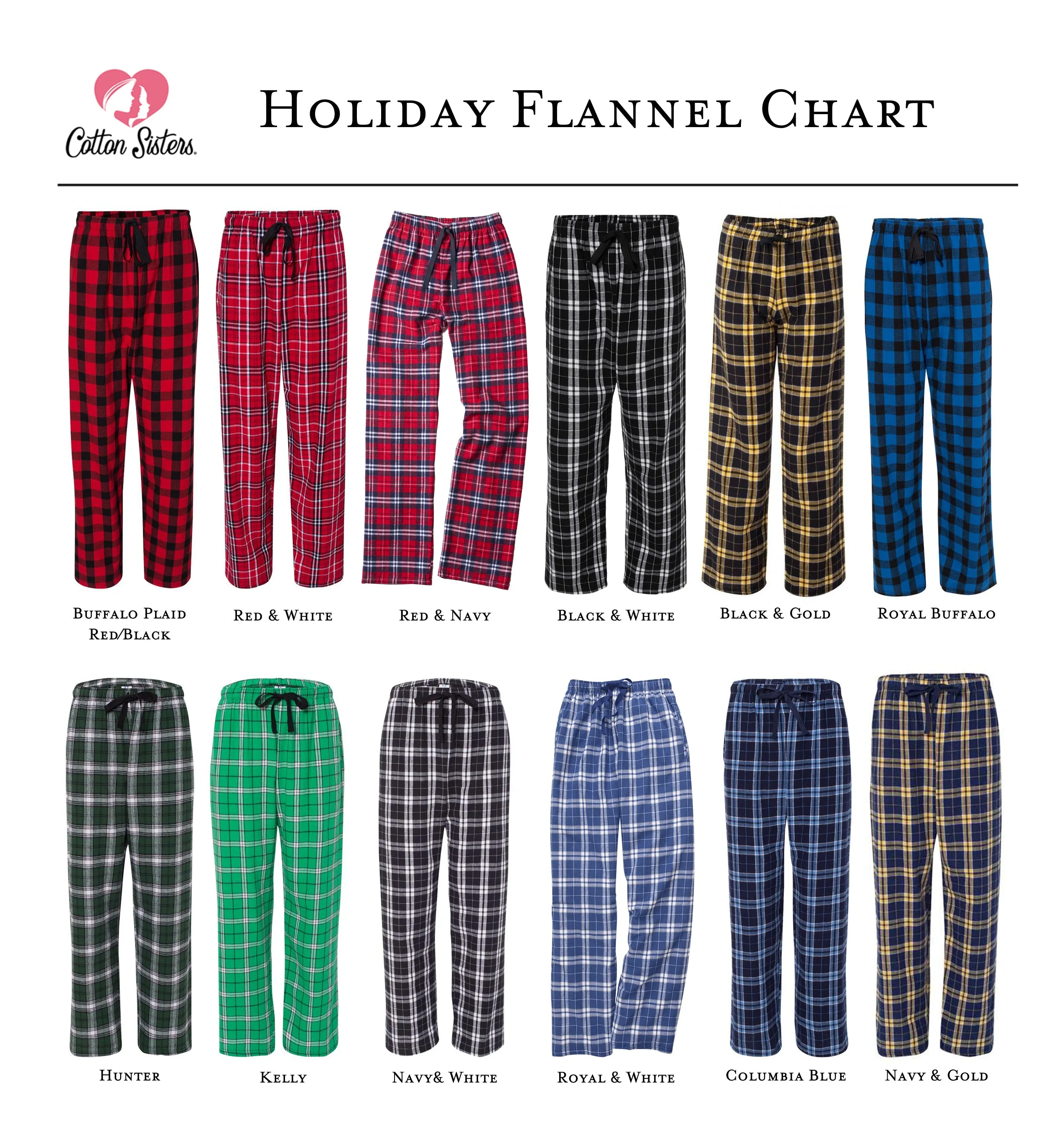 Monogrammed Flannel Matching Family Pajama Set - ADULT SIZES ONLY
