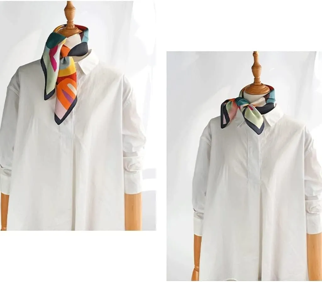 Mulberry Silk Neck Scarf Silk Scarf Ladies Printed Flower Silk Small Square Head Scarf Ladies Gift