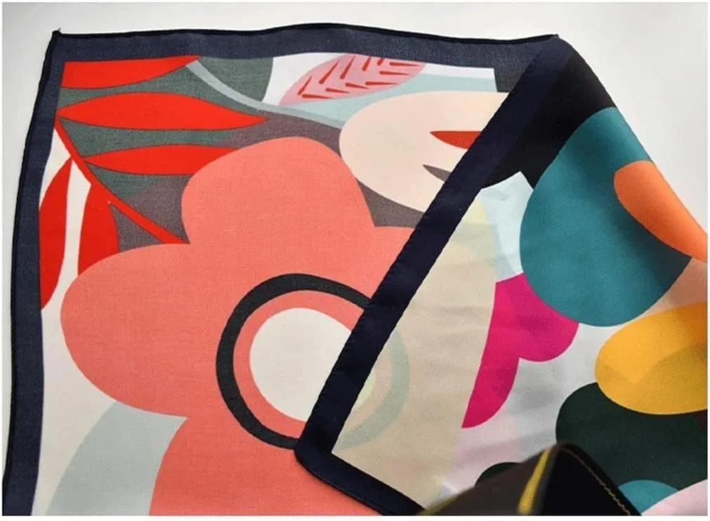 Mulberry Silk Neck Scarf Silk Scarf Ladies Printed Flower Silk Small Square Head Scarf Ladies Gift