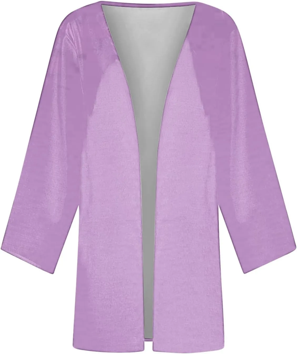 Mzkdieey Women Summer Bikini Kimono Bathing Suit Cover Ups Long Sleeve Open Front Blouse Tops Casual Loose Shirts