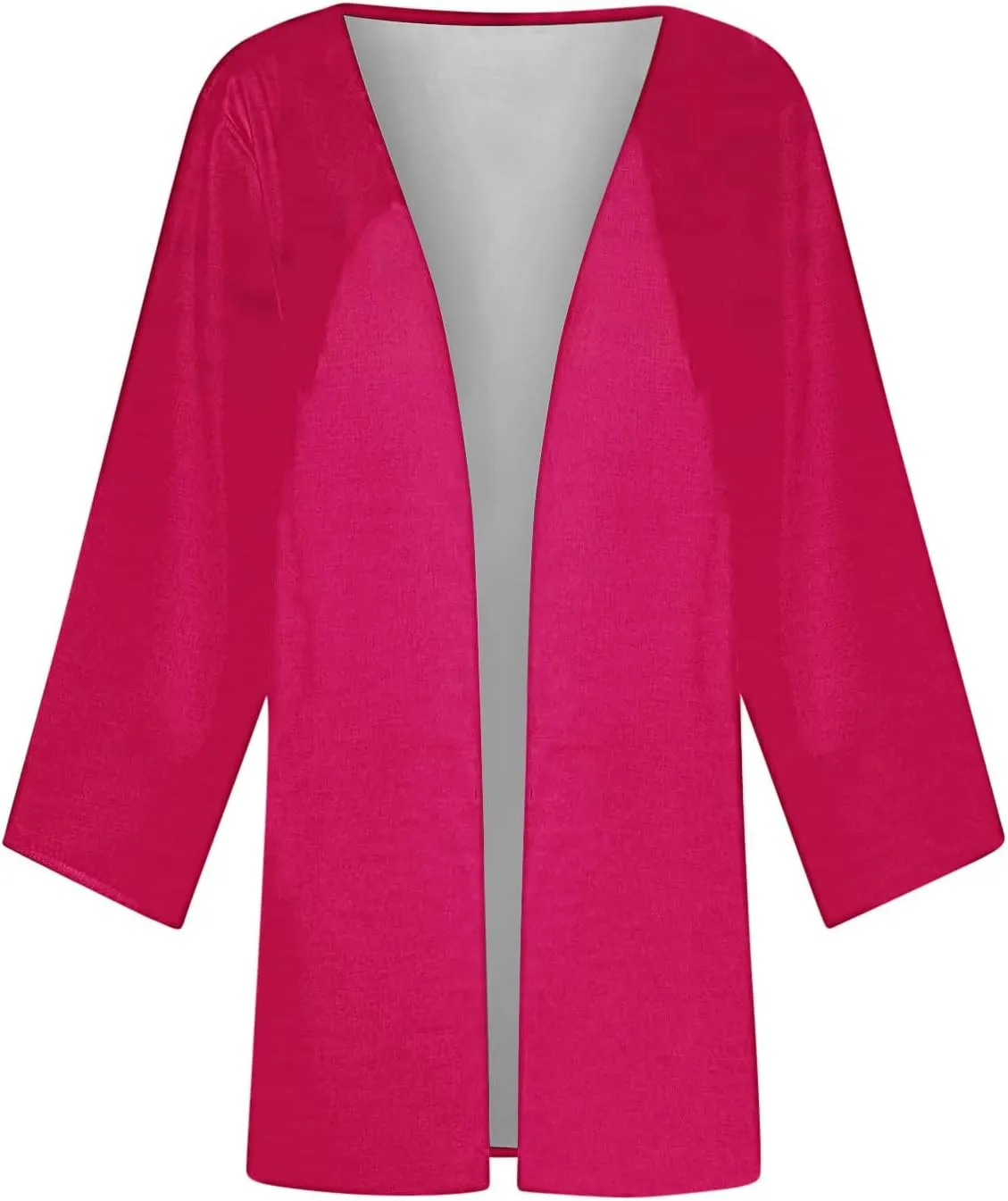 Mzkdieey Women Summer Bikini Kimono Bathing Suit Cover Ups Long Sleeve Open Front Blouse Tops Casual Loose Shirts