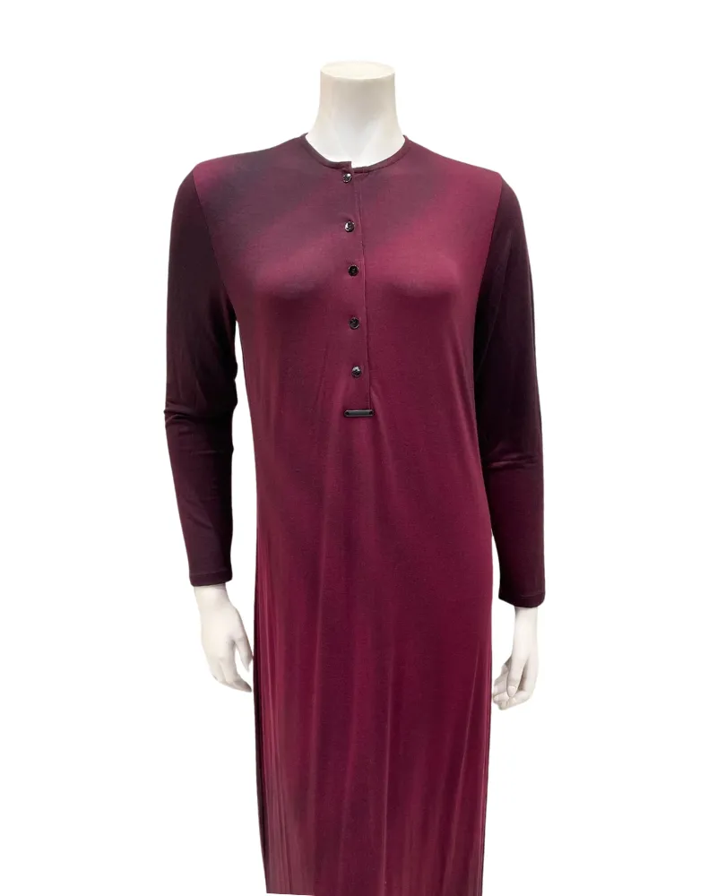 N5090-25 Berry Hazy Button Down Modal Nightgown