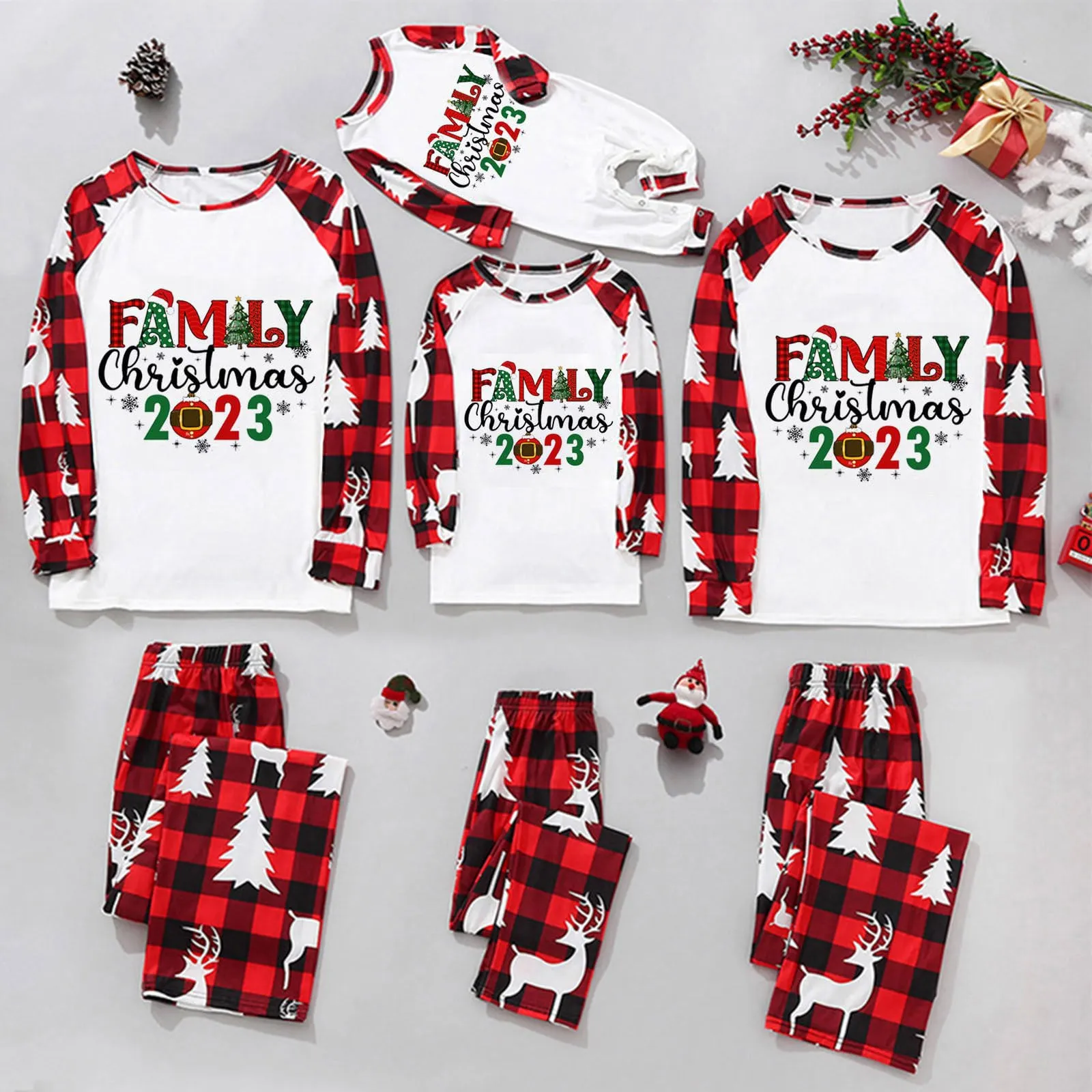 New Family Matching Christmas Pajamas Set