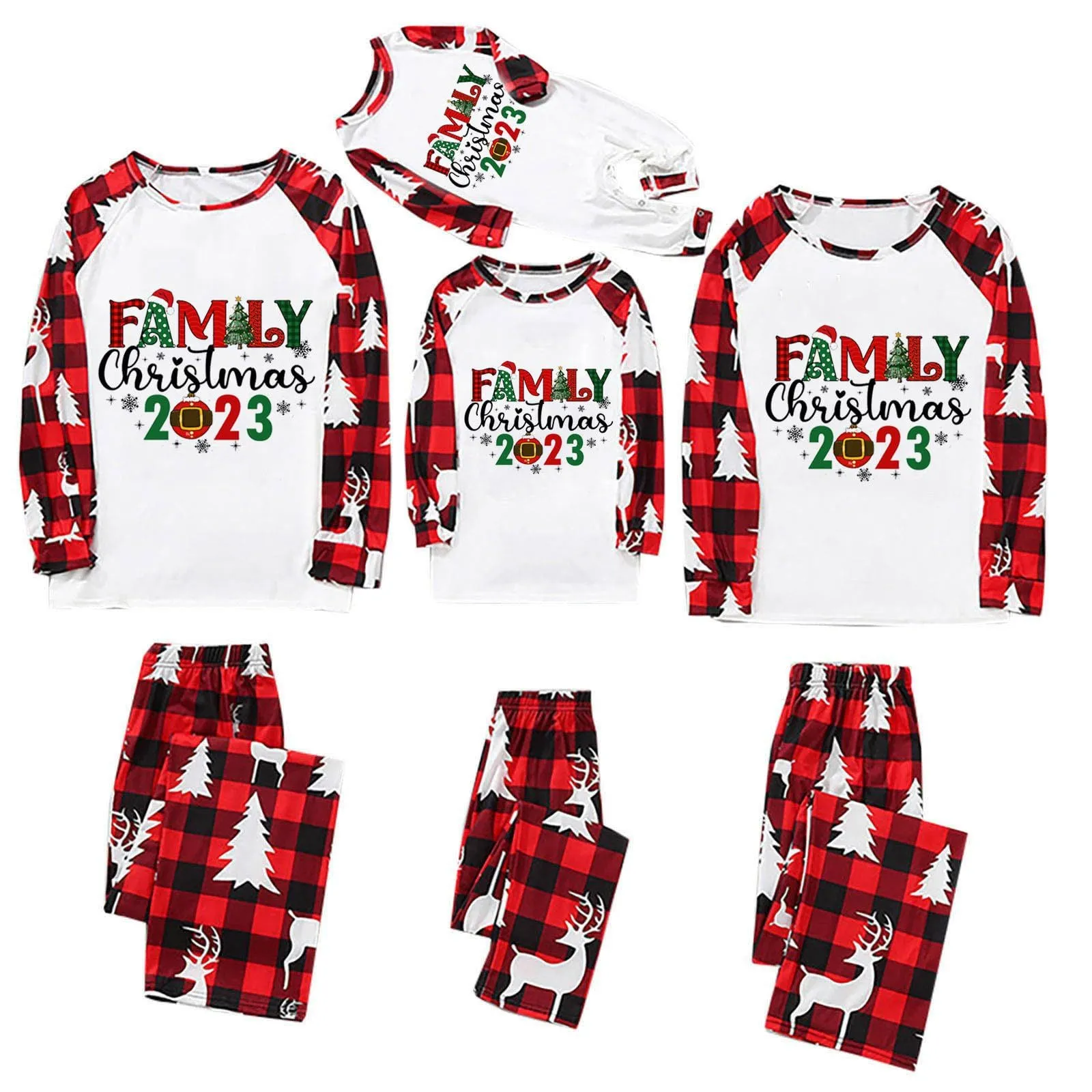 New Family Matching Christmas Pajamas Set
