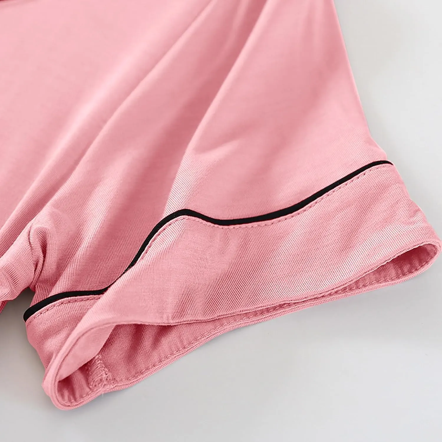 Nightgown for Women Modal Nightdress Loose Tshirt Dresses V Neck House Dress Knee Length Sleepwear Soft Nightgowns