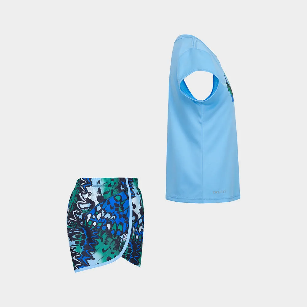 Nike Kids Dri Fit Tee & Sprinter Set Blue/Multi _ 182050 _ Blue