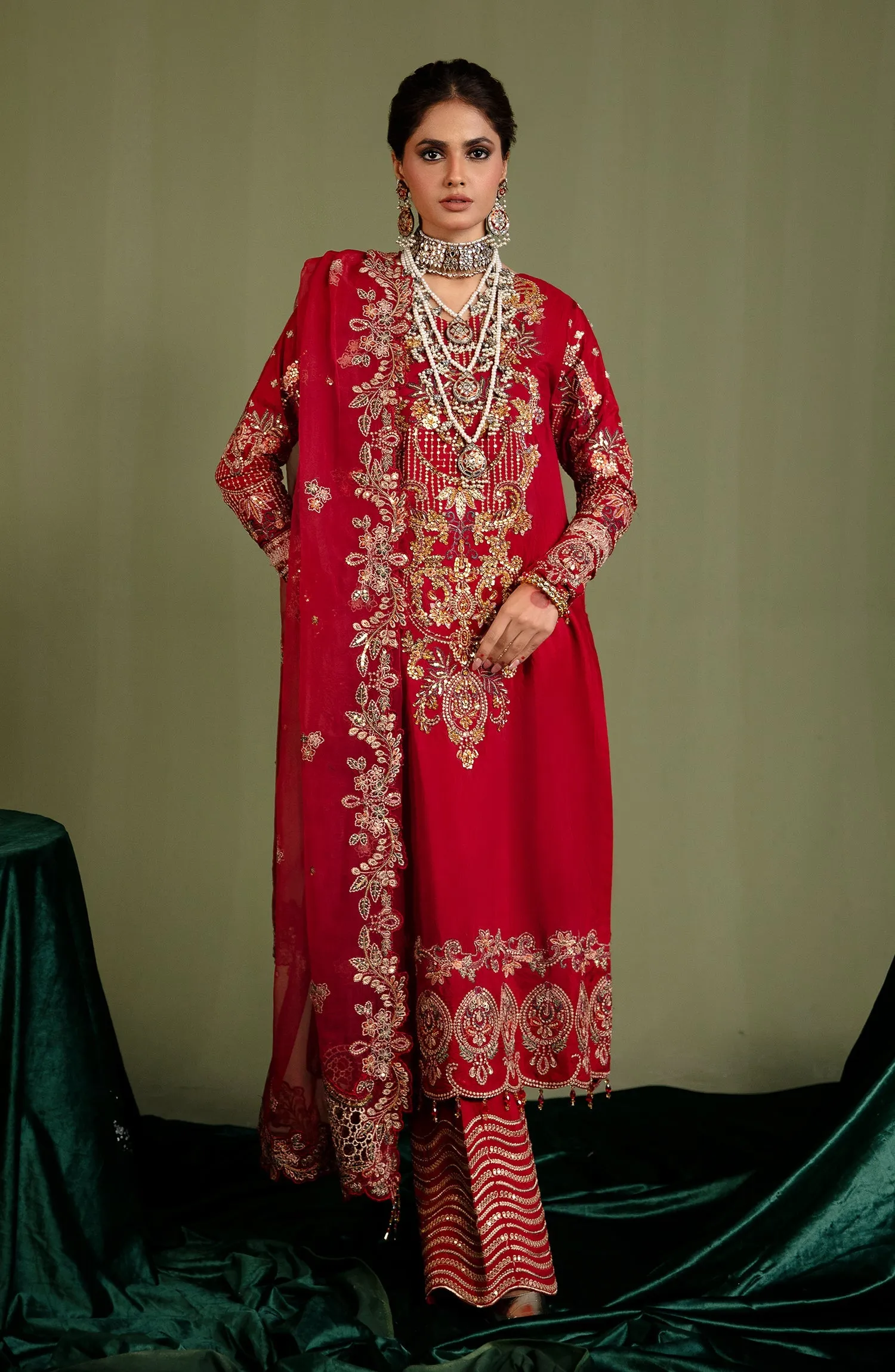 Noori By Emaan Adeel Unstitched 3 Piece Silk Formals Collection'2024-NR 08 Ulfat