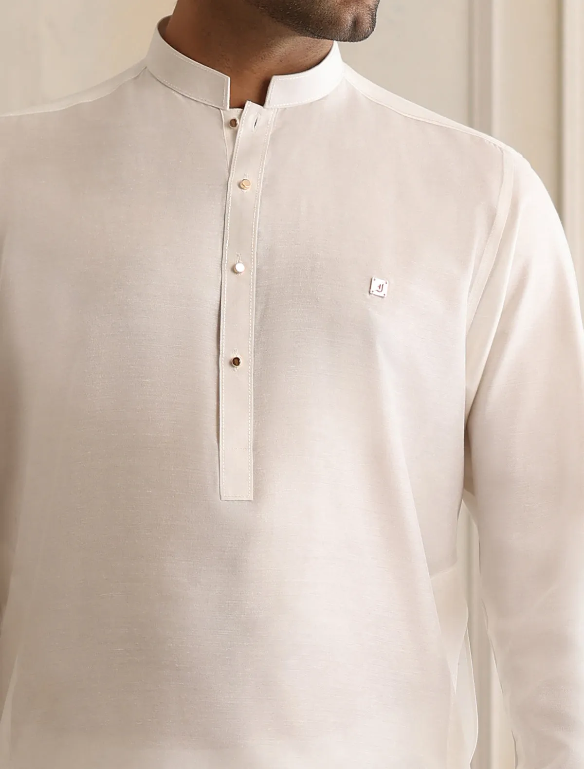 OFF-WHITE COTTON SILK KURTA PAJAMA