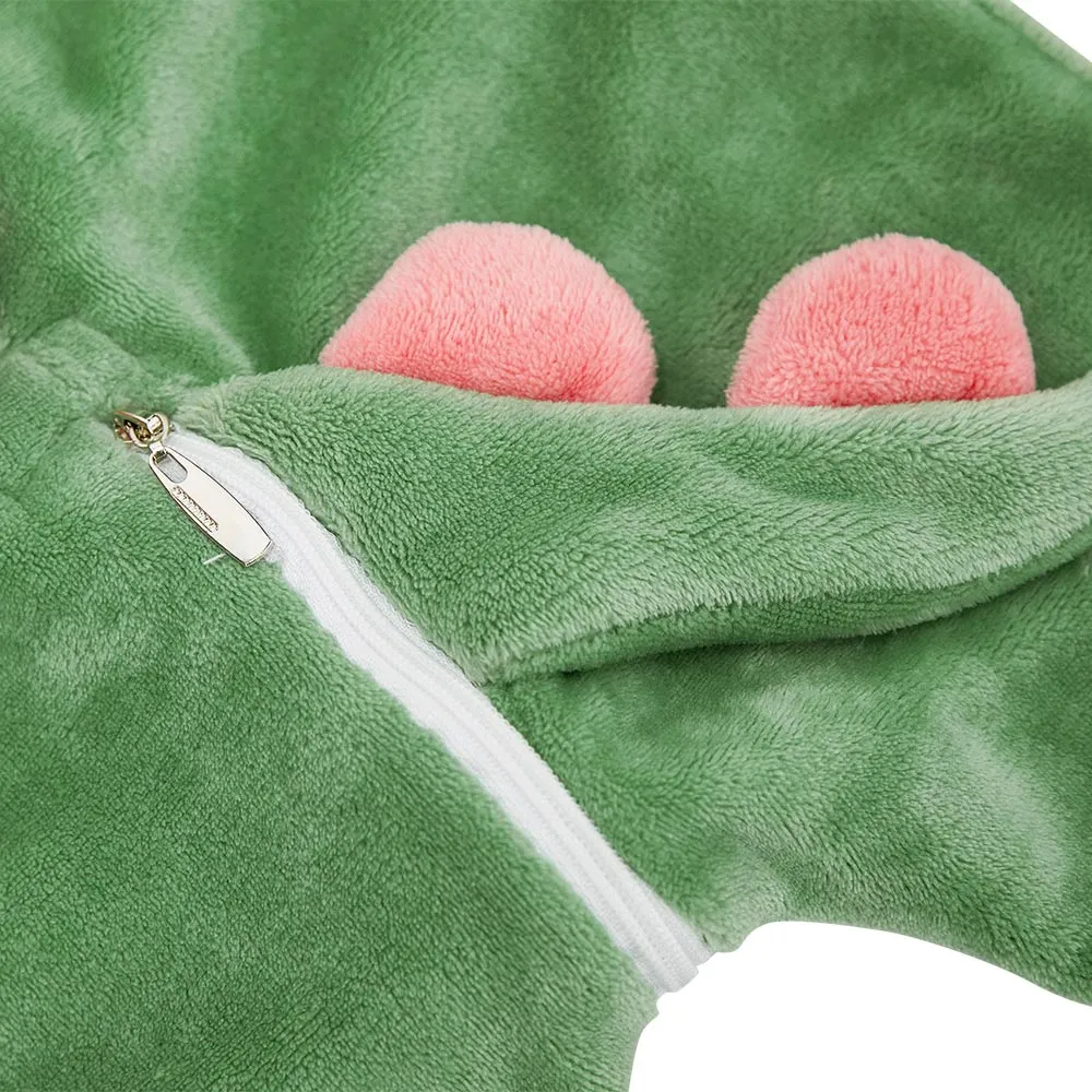 OLAOLA Baby's Dinosaur Animal Onesie Plush Soft Flannel Warm Home Pajamas One-Piece Sleepwear