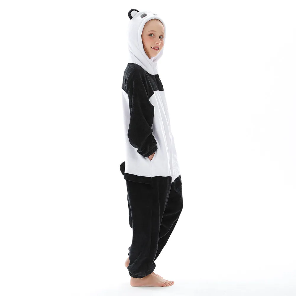 OLAOLA Kids Giant Panda Animal Onesie Plush Soft Flannel Warm Home Pajamas One-Piece Sleepwear