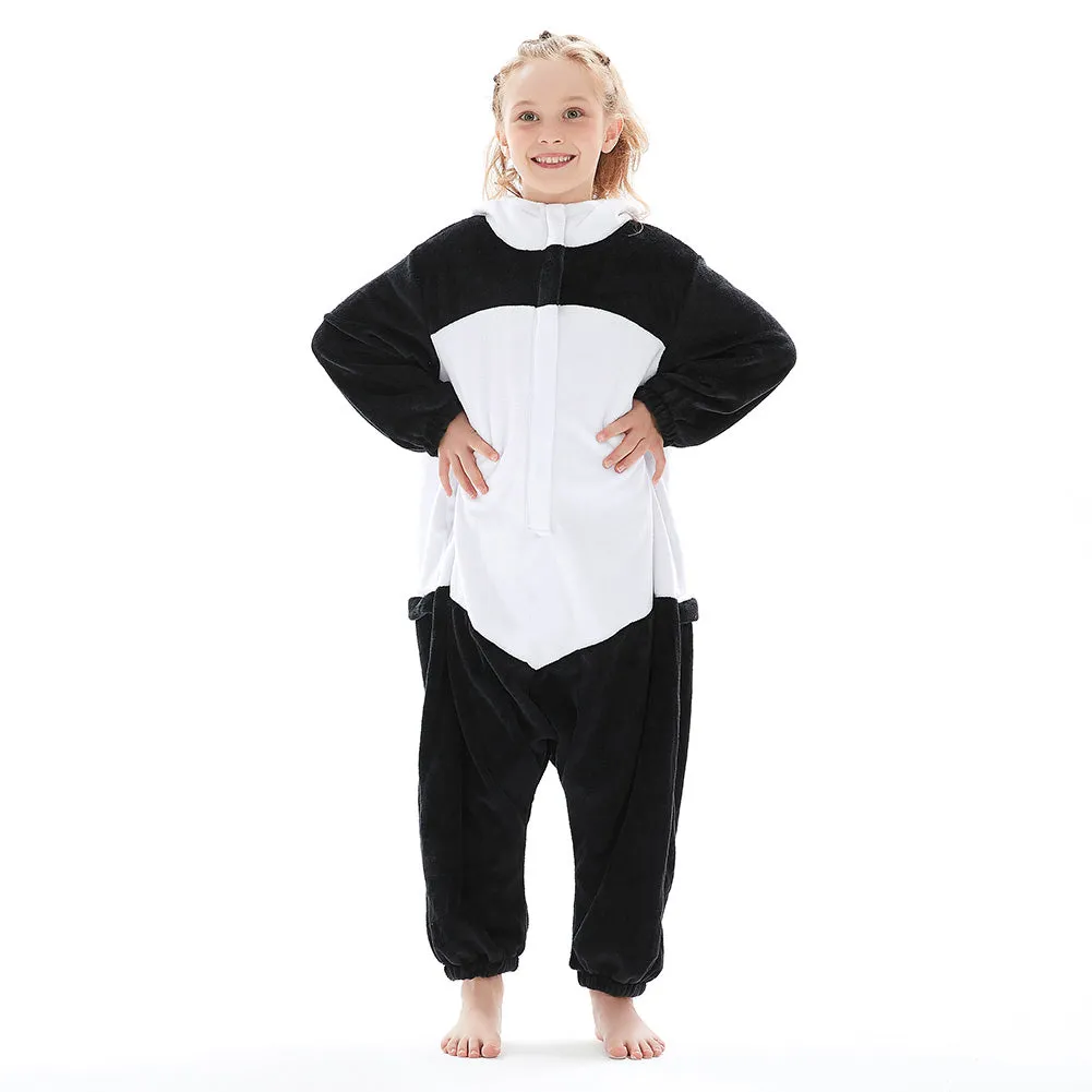 OLAOLA Kids Giant Panda Animal Onesie Plush Soft Flannel Warm Home Pajamas One-Piece Sleepwear
