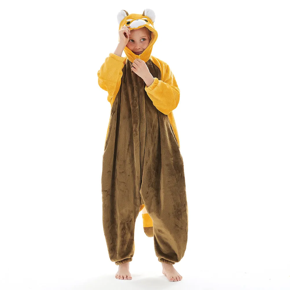 OLAOLA Kids Red Panda Animal Onesie Plush Soft Flannel Warm Home Pajamas One-Piece Sleepwear