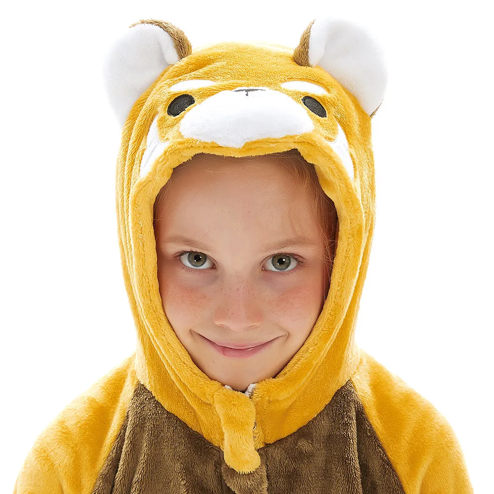 OLAOLA Kids Red Panda Animal Onesie Plush Soft Flannel Warm Home Pajamas One-Piece Sleepwear
