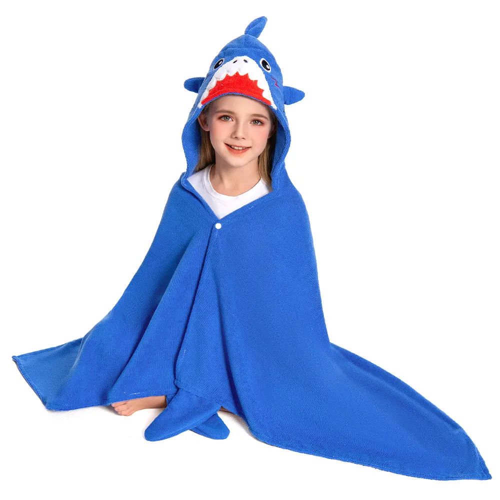 OLAOLA Kids Shark Animal Beach Towels Blanket Plush Soft Absorbent Microfibre Outdoor Homewear