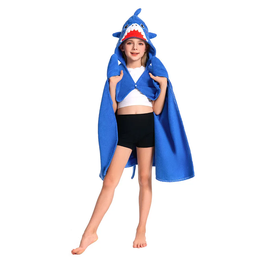 OLAOLA Kids Shark Animal Beach Towels Blanket Plush Soft Absorbent Microfibre Outdoor Homewear