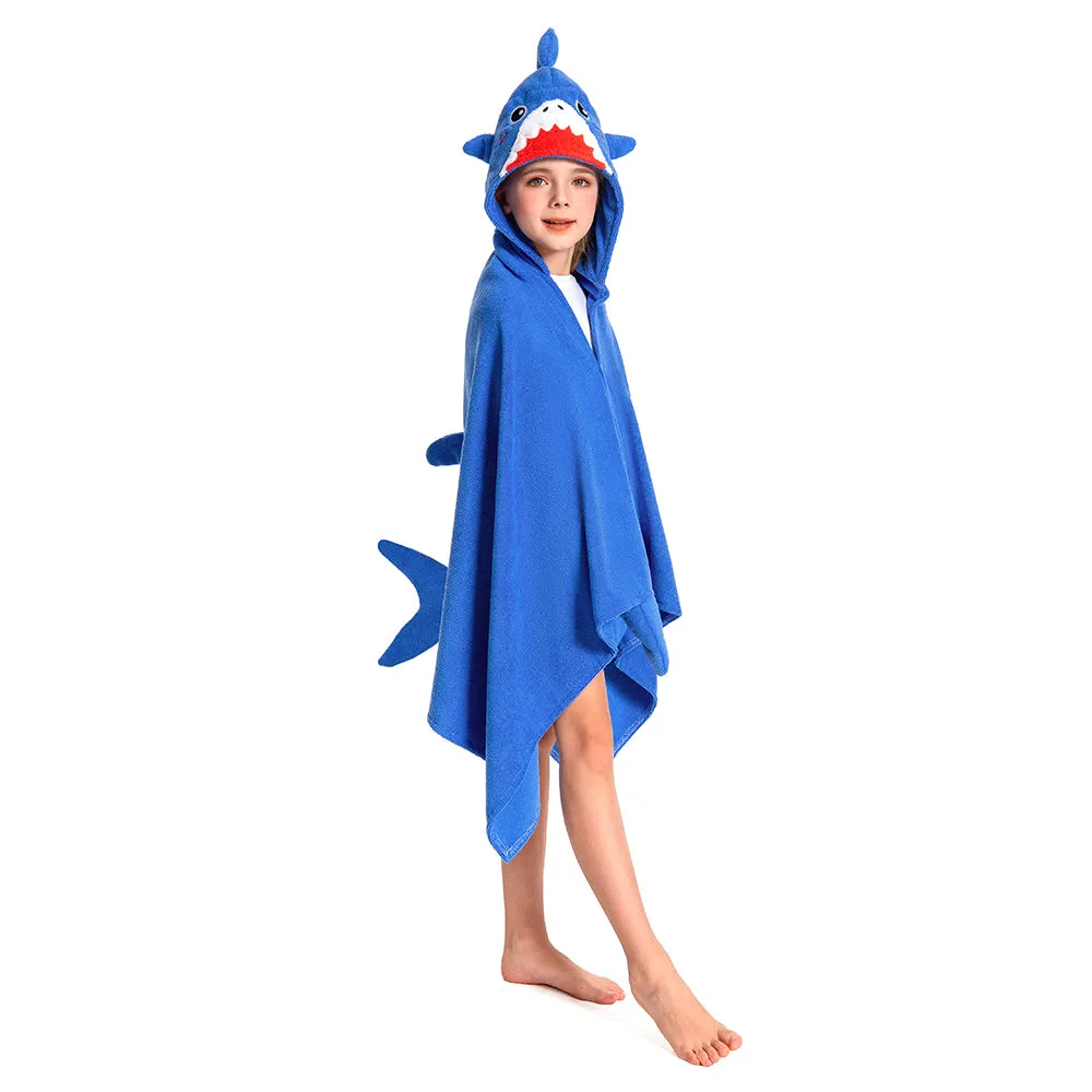 OLAOLA Kids Shark Animal Beach Towels Blanket Plush Soft Absorbent Microfibre Outdoor Homewear