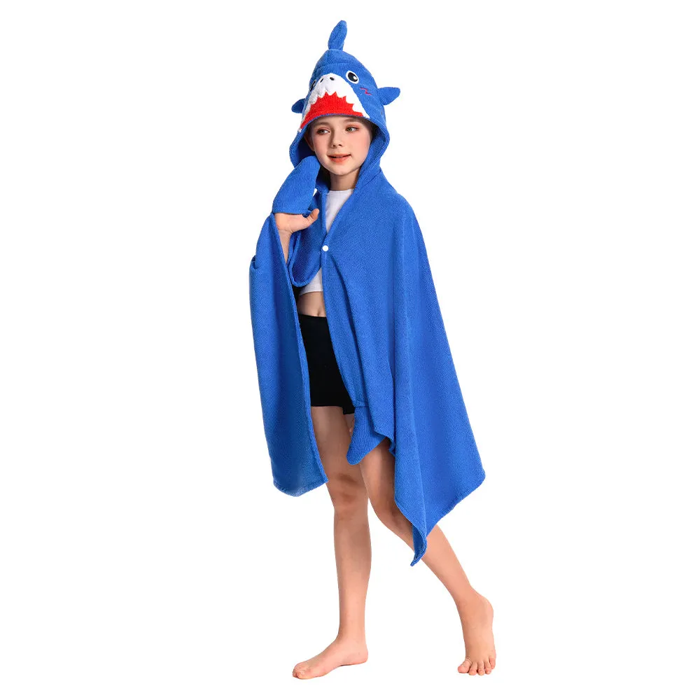OLAOLA Kids Shark Animal Beach Towels Blanket Plush Soft Absorbent Microfibre Outdoor Homewear