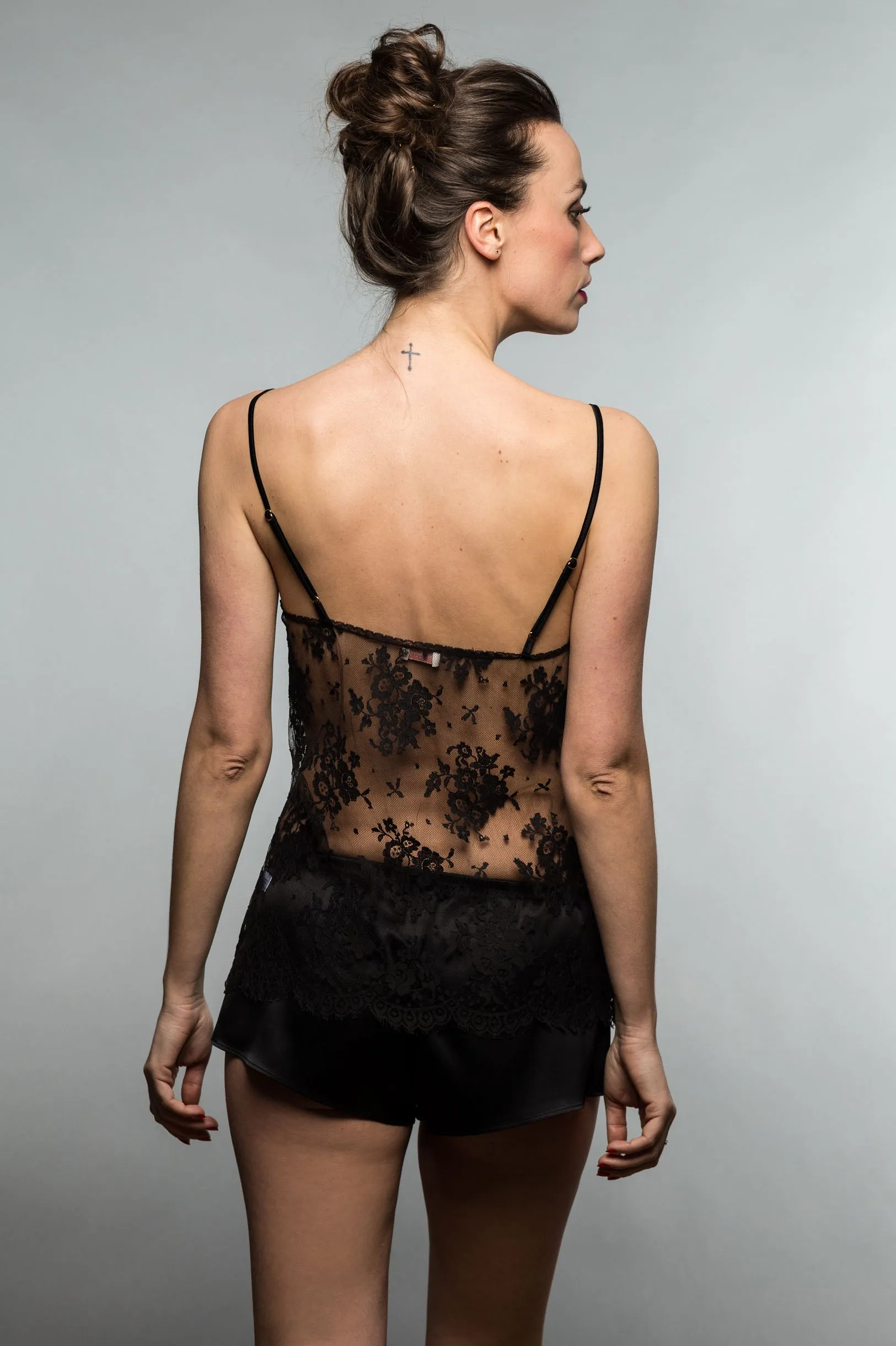 Olympia French Lace Camisole Tank Top Cami in Ivory or Black