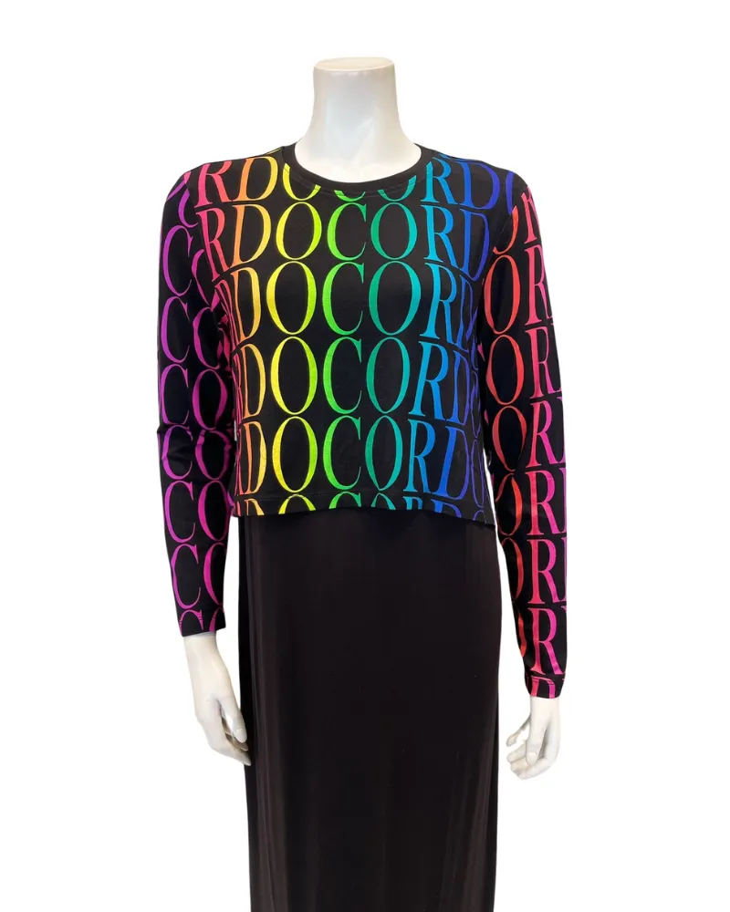ORD Colourful Logo Black Modal Nursing Nightgown