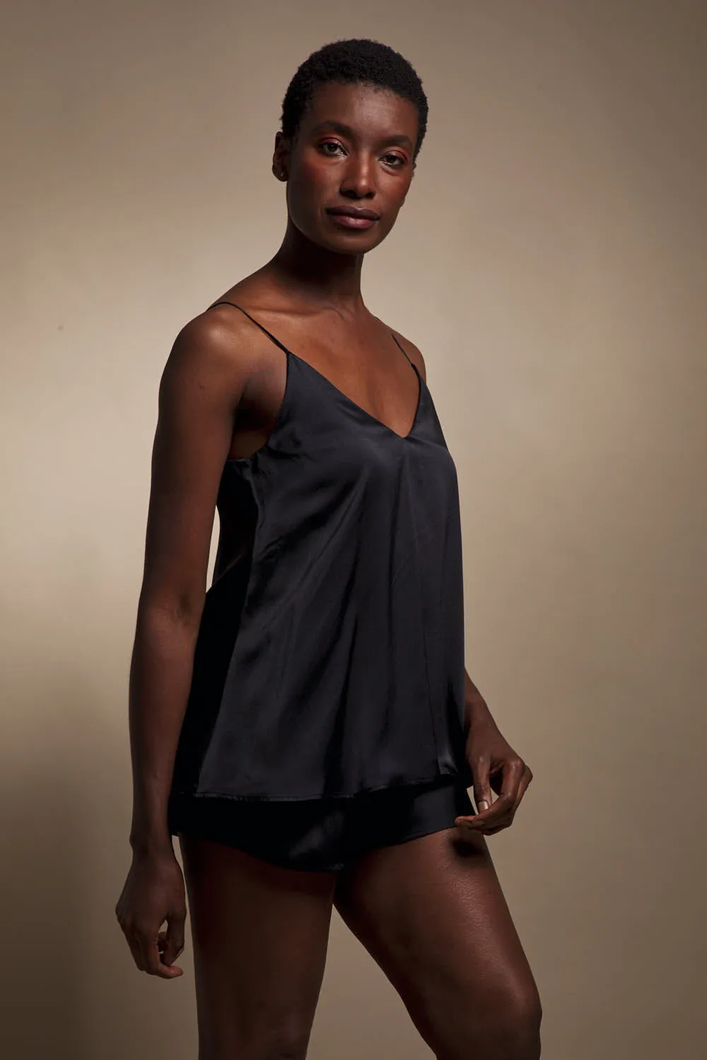 Organic Peace Silk Shorts | Black