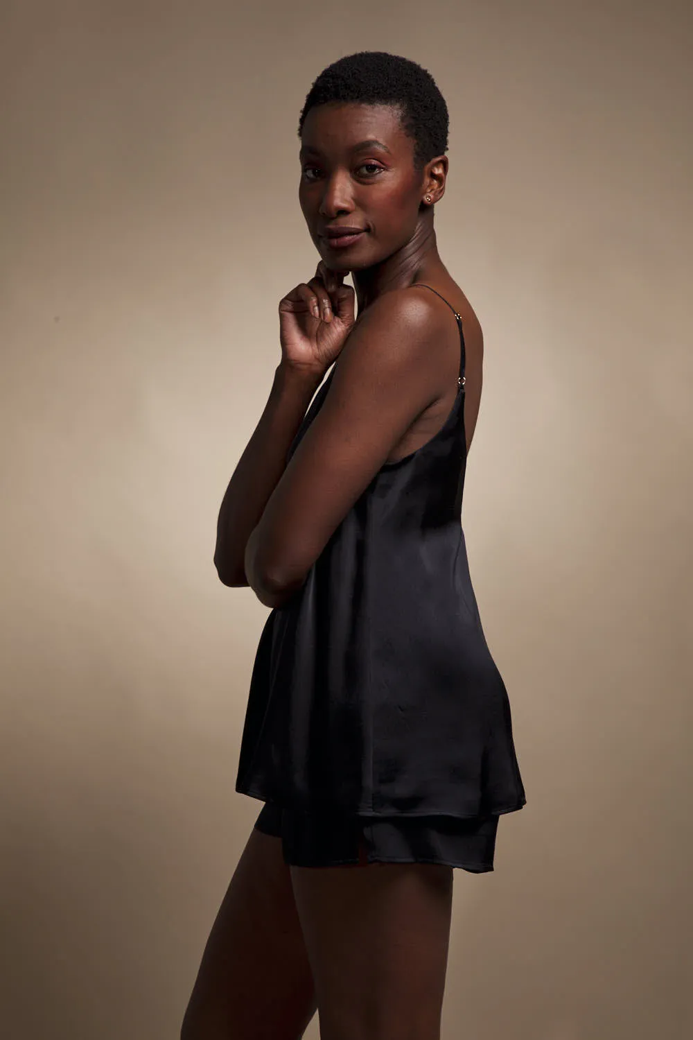 Organic Peace Silk Shorts | Black