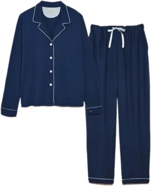 Organic Pima Cotton Jersey Classic Long PJ Set