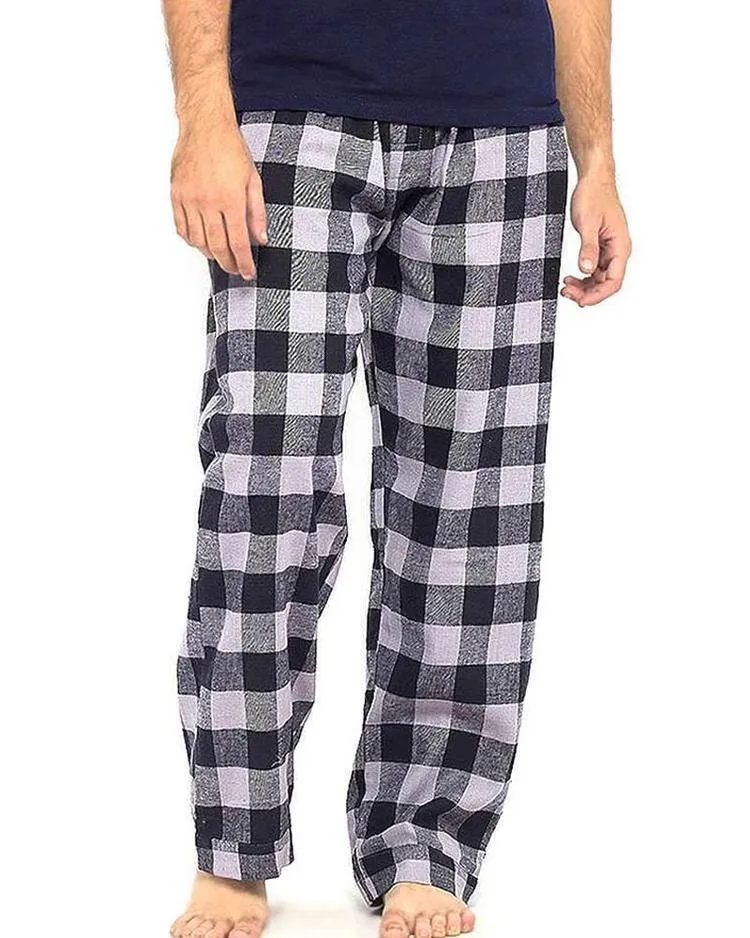 Pack of 2 - Men's Cotton Check Pajama - Cotton Yarn Dyed Flannel Men's Pajama MF-07