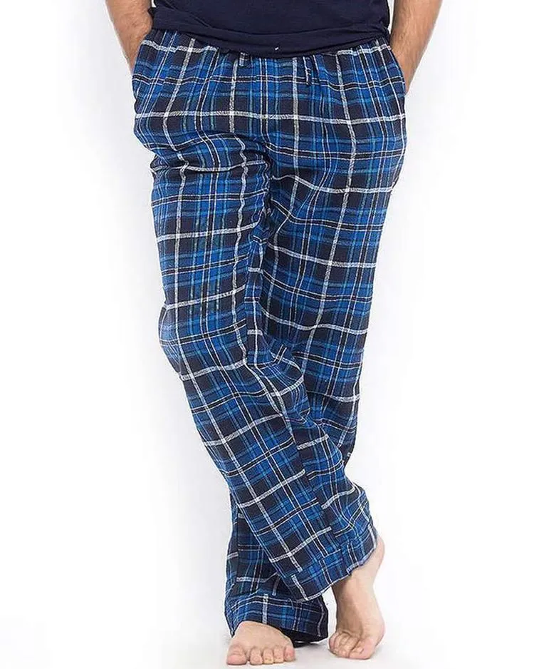Pack of 2 - Men's Cotton Check Pajama - Cotton Yarn Dyed Flannel Men's Pajama MF-15