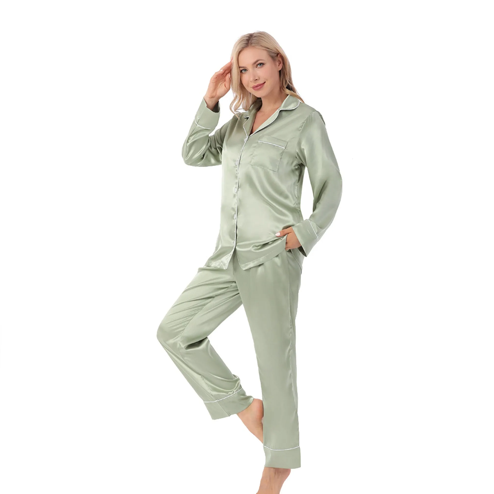 Pajama Pant Set - Dusty Sage