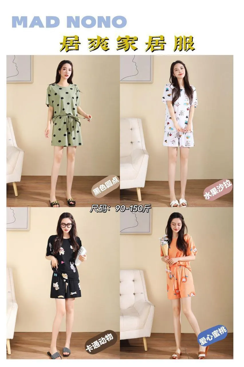 Pajama Sets Women Summer Fancy Moon - FM725
