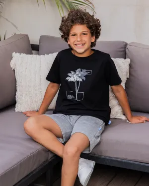 Palm tree تيشرت أولادي نص كم