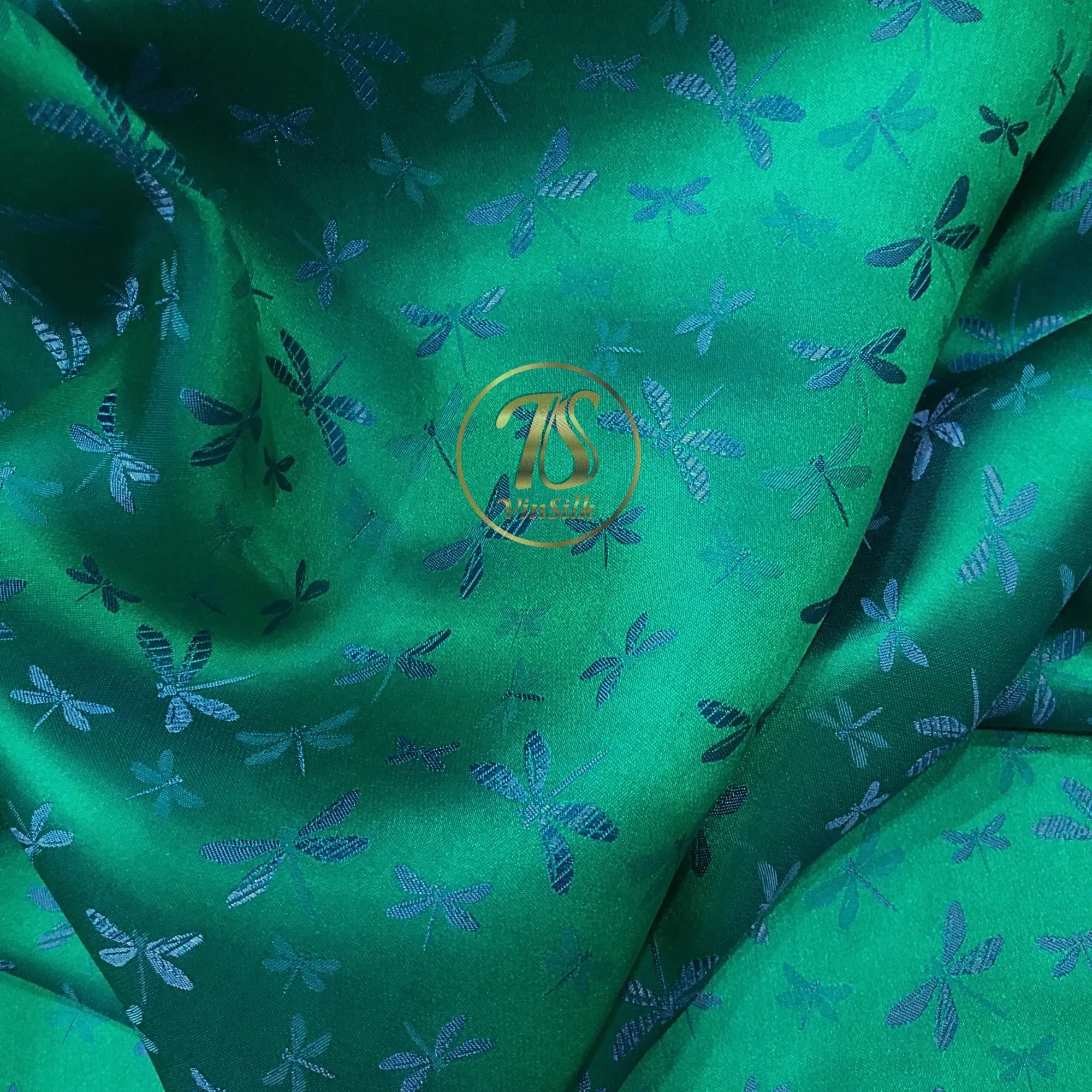 PATTERN MULBERRY SILK fabric by the yard - Handmade fabric – Dress making – Silk for sewing - Gift for women - Blue silk fabric