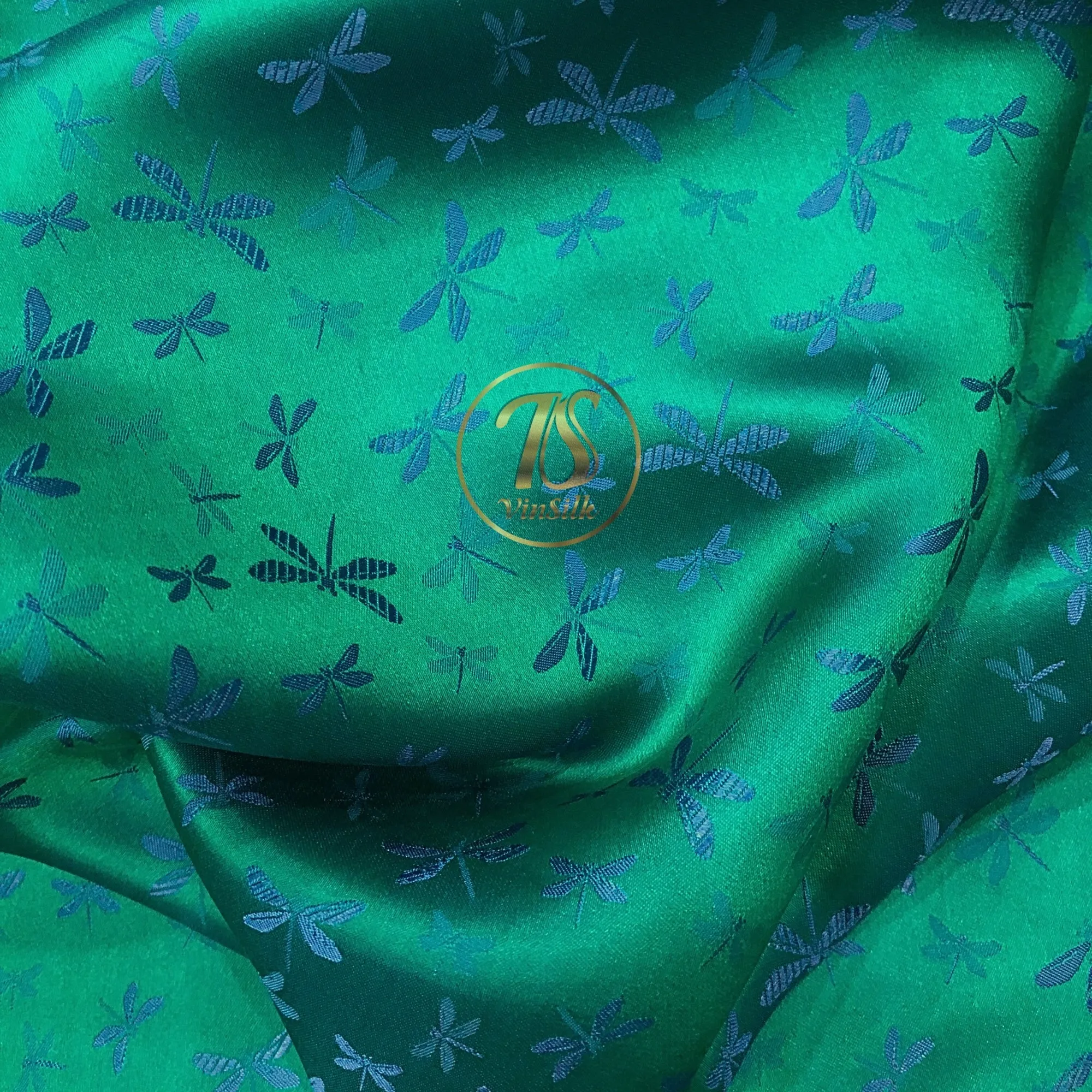 PATTERN MULBERRY SILK fabric by the yard - Handmade fabric – Dress making – Silk for sewing - Gift for women - Blue silk fabric