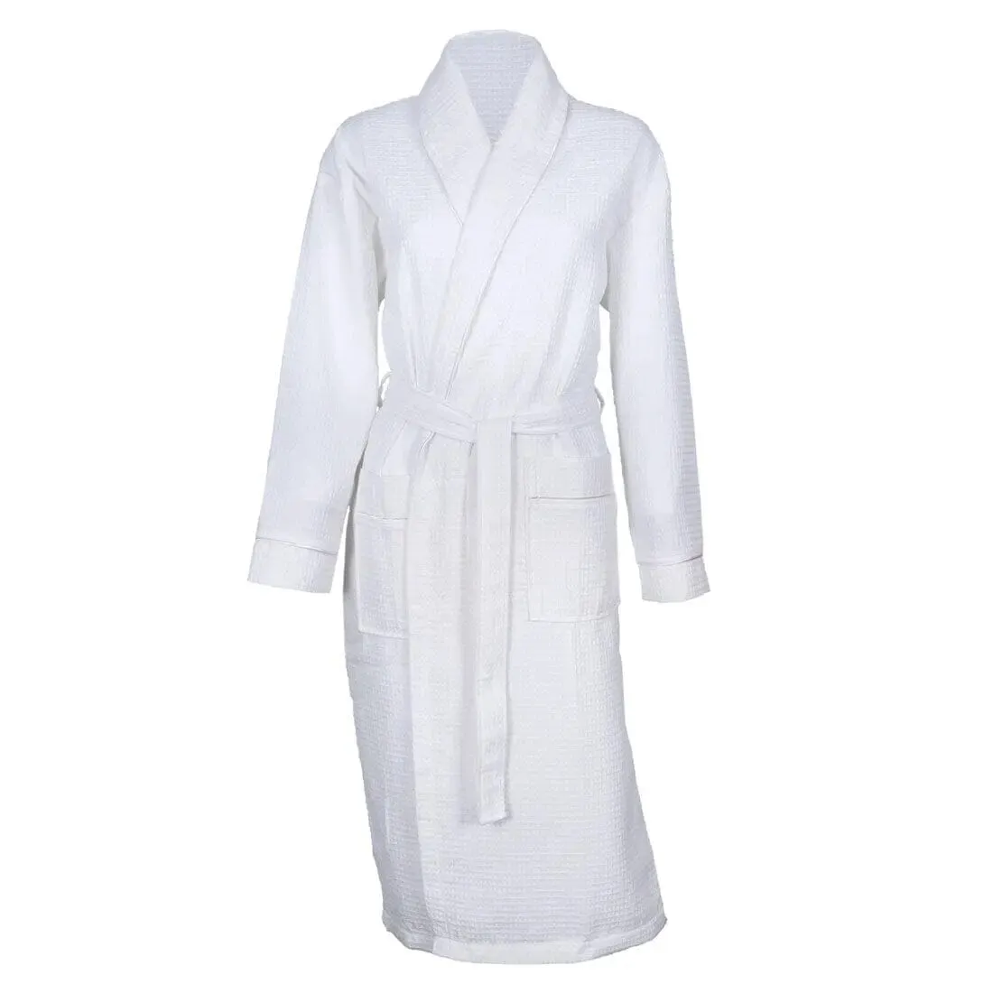 Personalised Aztex Shawl Collar Waffle Dressing Gown - Front and Back Embroidery