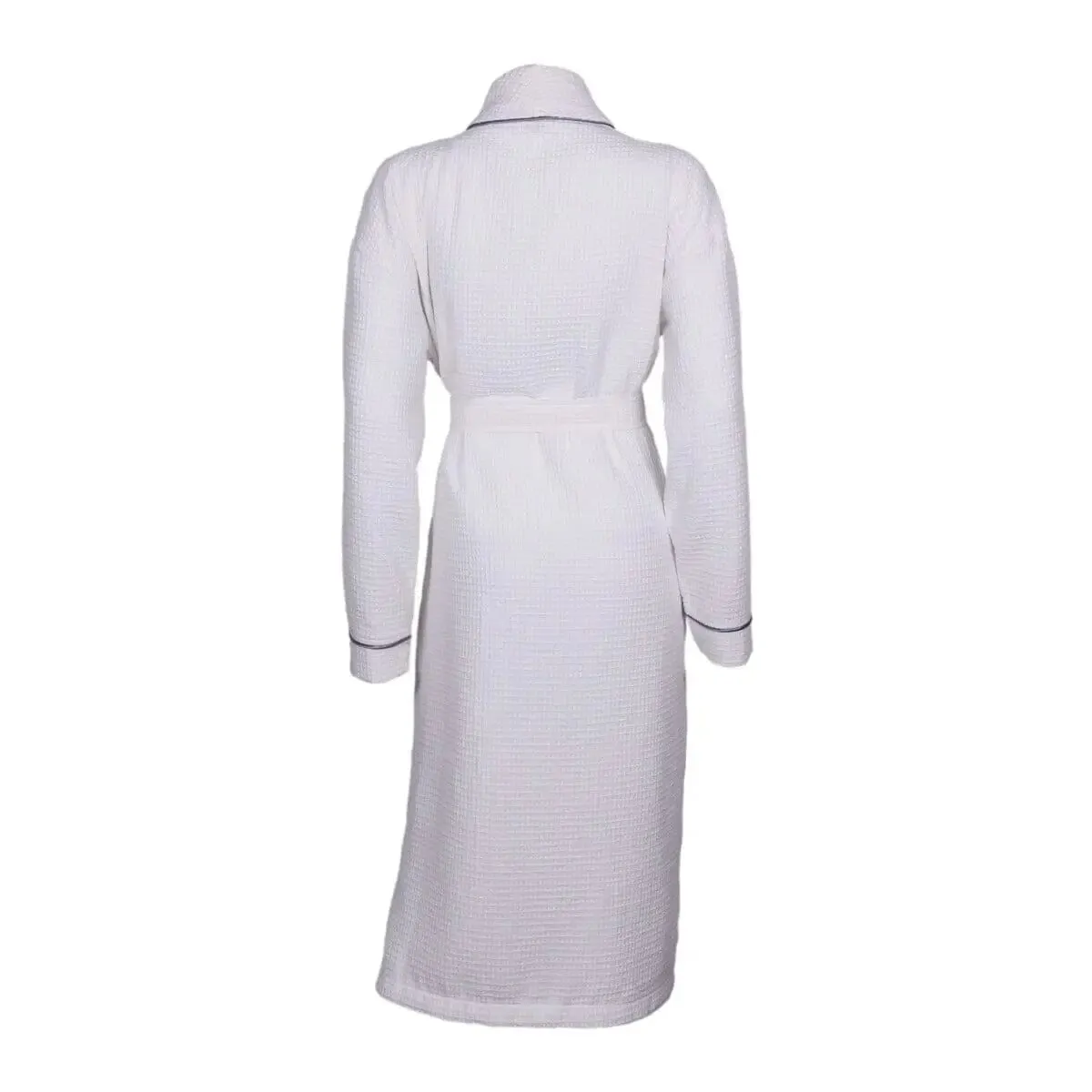 Personalised Aztex Shawl Collar Waffle Dressing Gown - Front and Back Embroidery