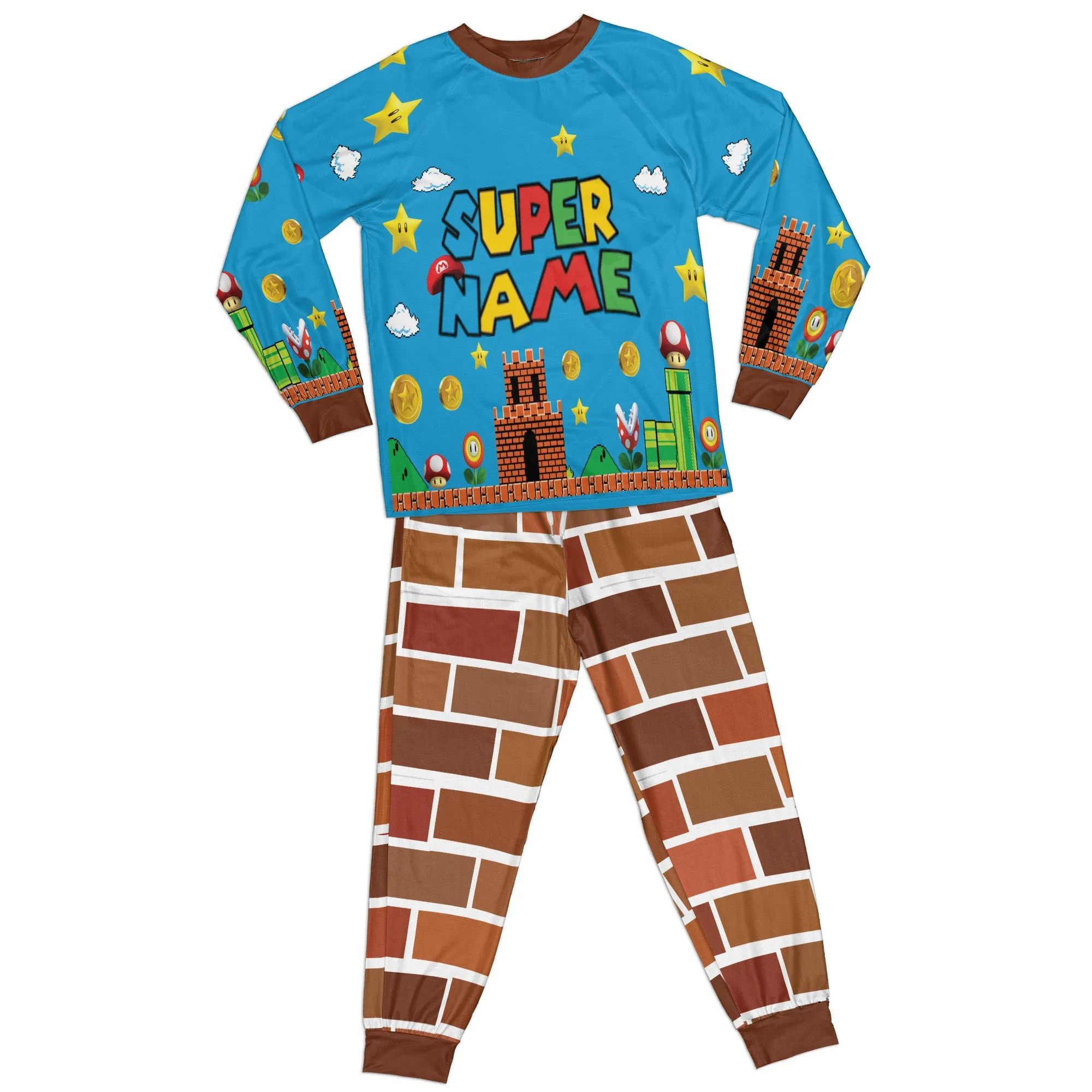Personalized Family Pajama Sets | Matching Xmas Jammies for ADULTS | Christmas Holiday family PJs | SUPER Video Game nightsuit