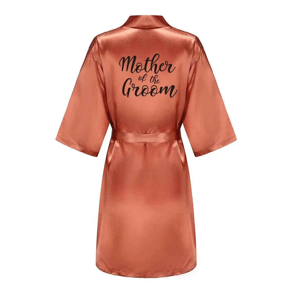 Personalized Metallic Copper Bridal Party Robes