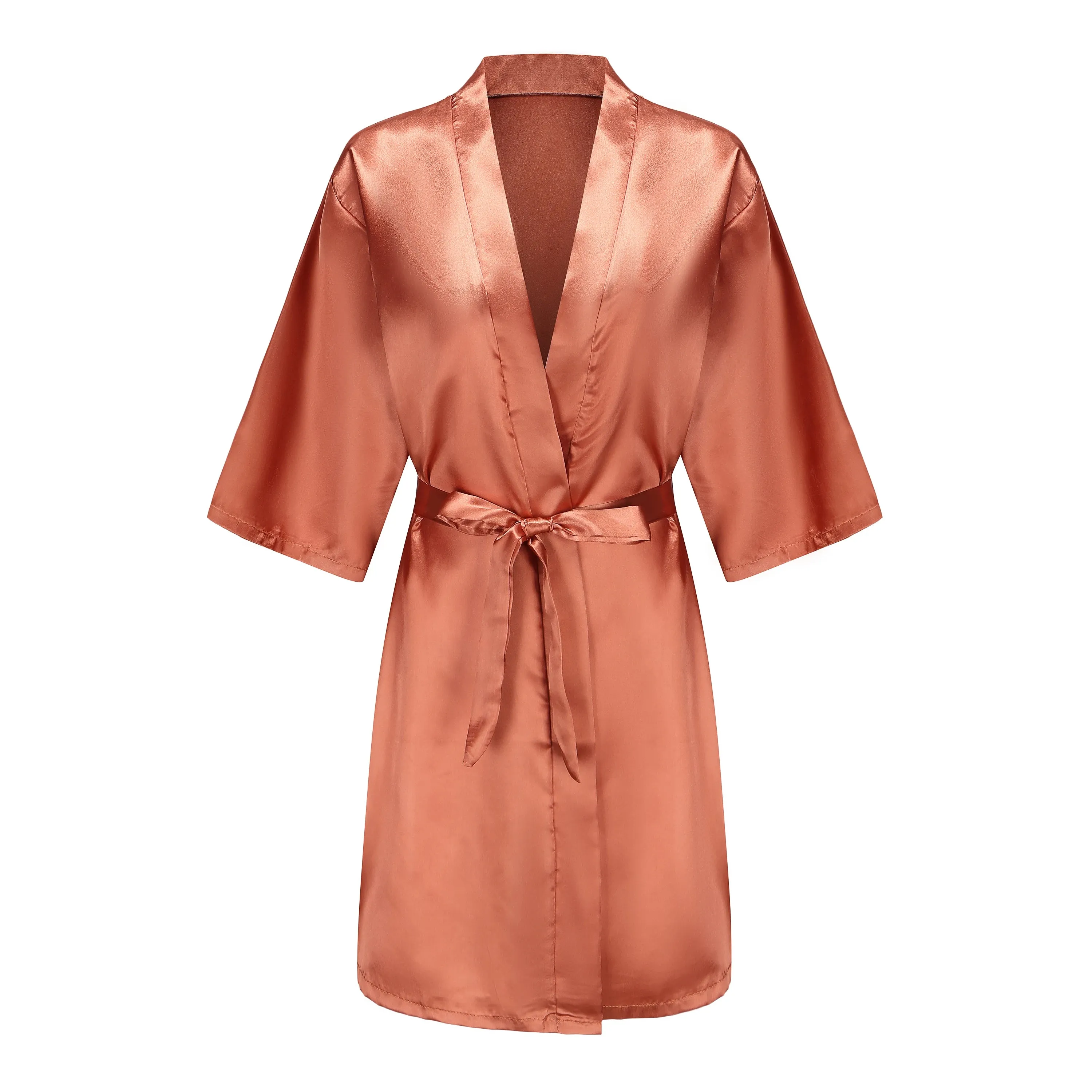 Personalized Metallic Copper Bridal Party Robes