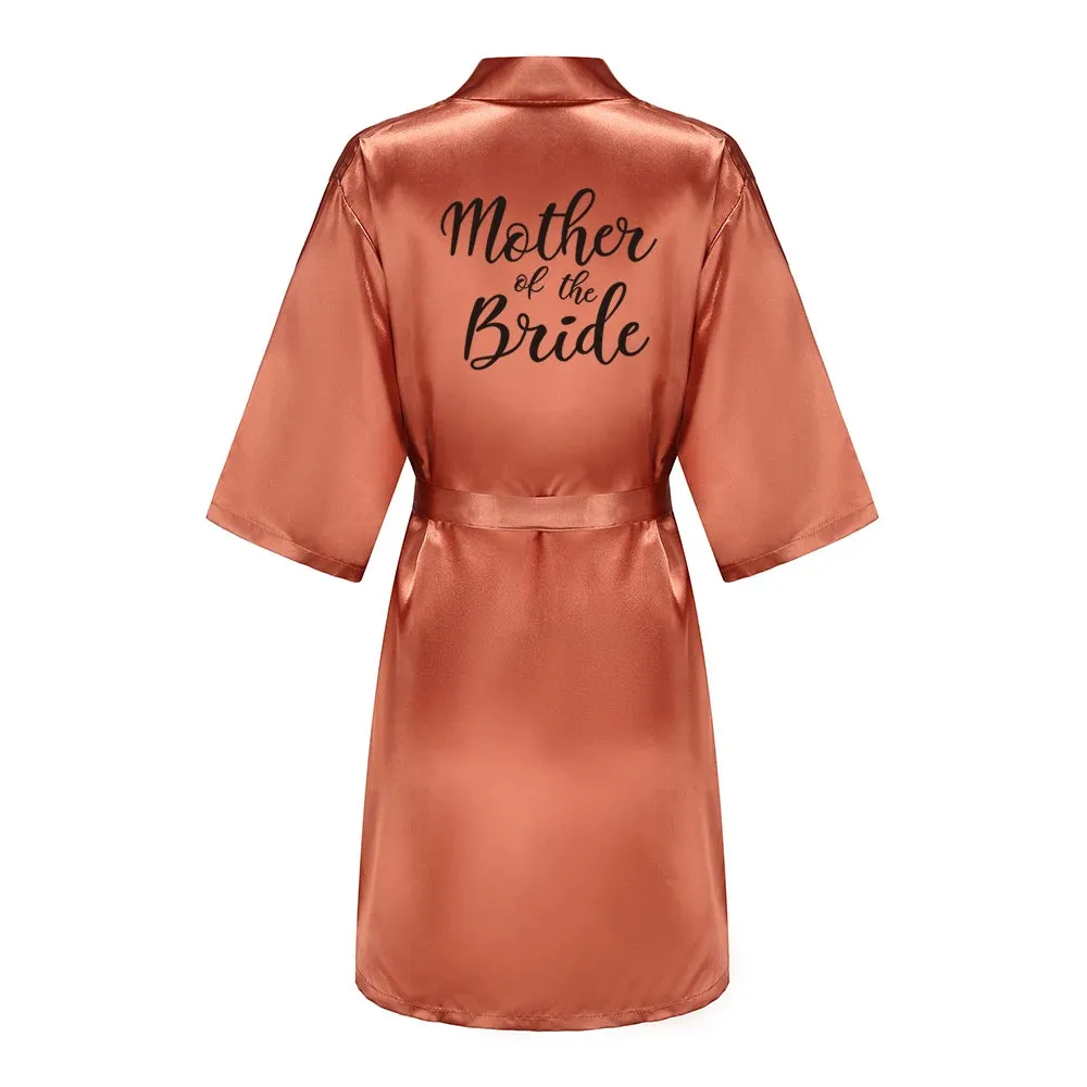 Personalized Metallic Copper Bridal Party Robes