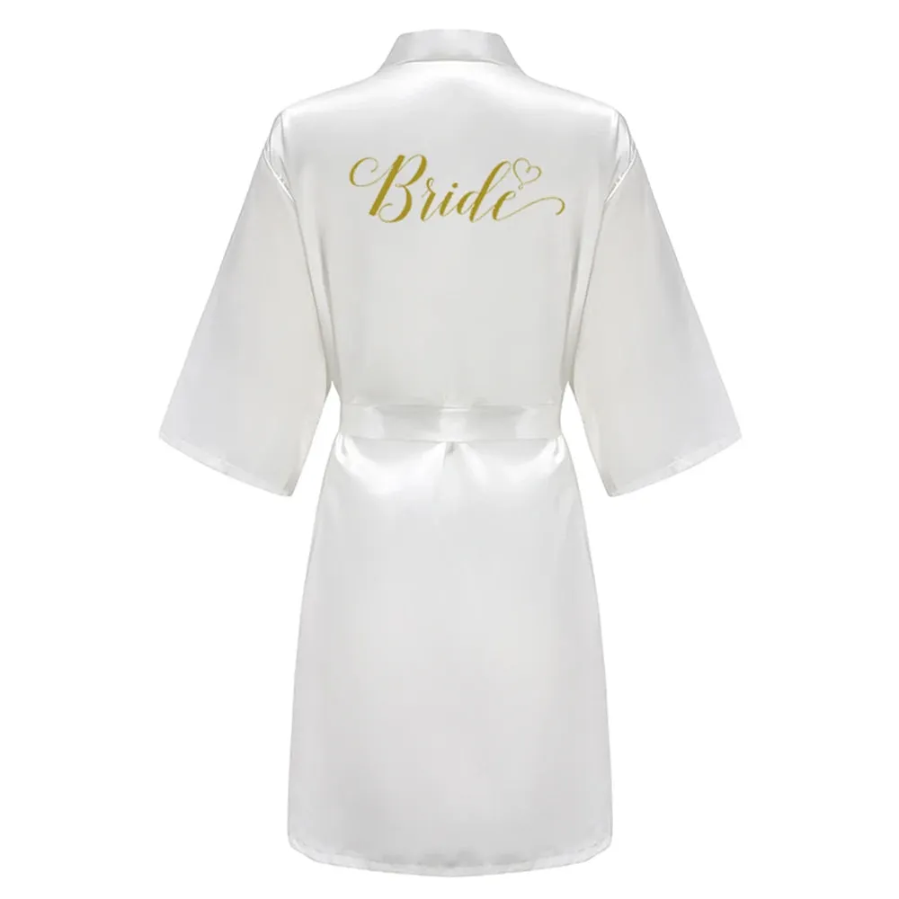 Personalized Metallic Copper Bridal Party Robes