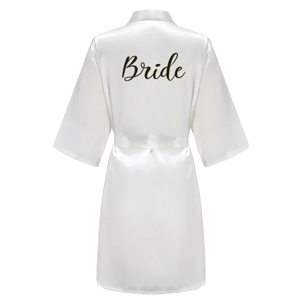 Personalized Metallic Copper Bridal Party Robes